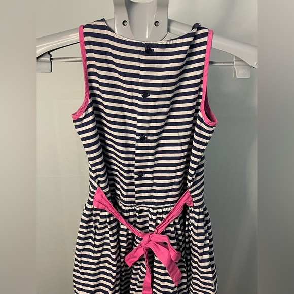 Lands end‎ Striped Navy and Pink Kids Dress girls size 8 - Picture 7 of 11